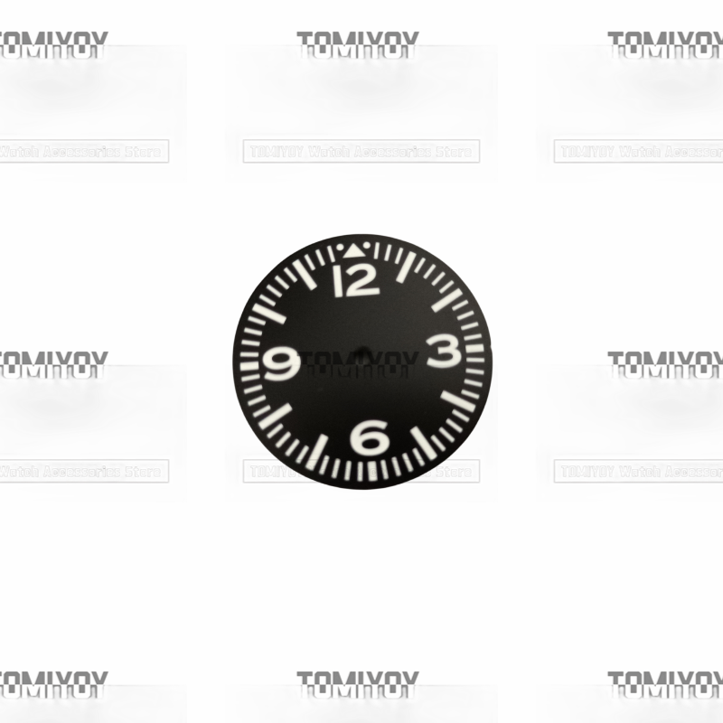 28.5mm Green Luminous Black Watch Dial Fit For NH35 NH36 7S26 4R Movement S-K-X007 Diving Watch