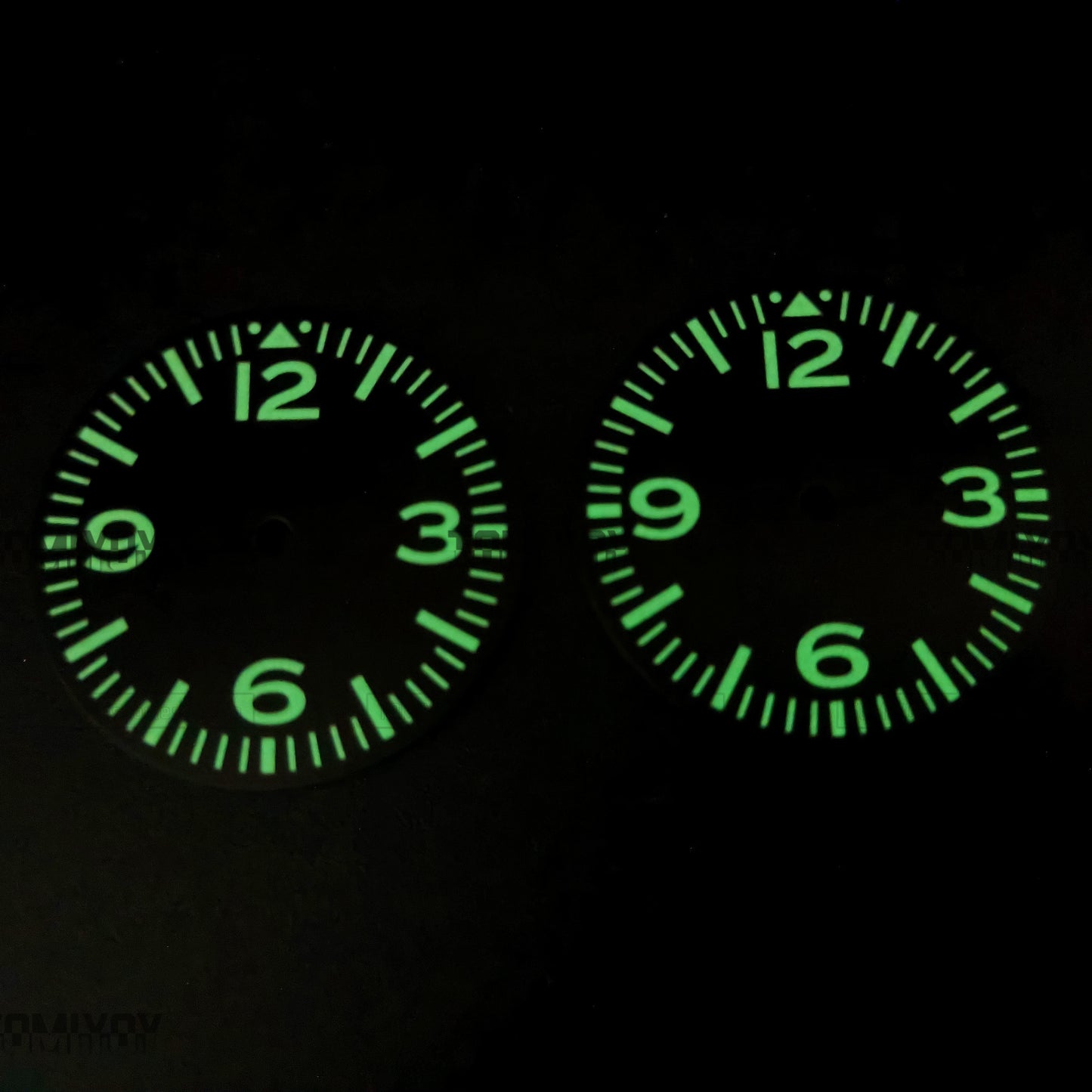 28.5mm Green Luminous Black Watch Dial Fit For NH35 NH36 7S26 4R Movement S-K-X007 Diving Watch