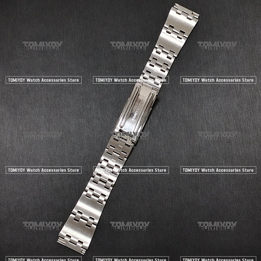 19MM Vintage All Brush Flat End Silver Stainless Steel Watch Band Fit For S-K-X6139 6138 Watch