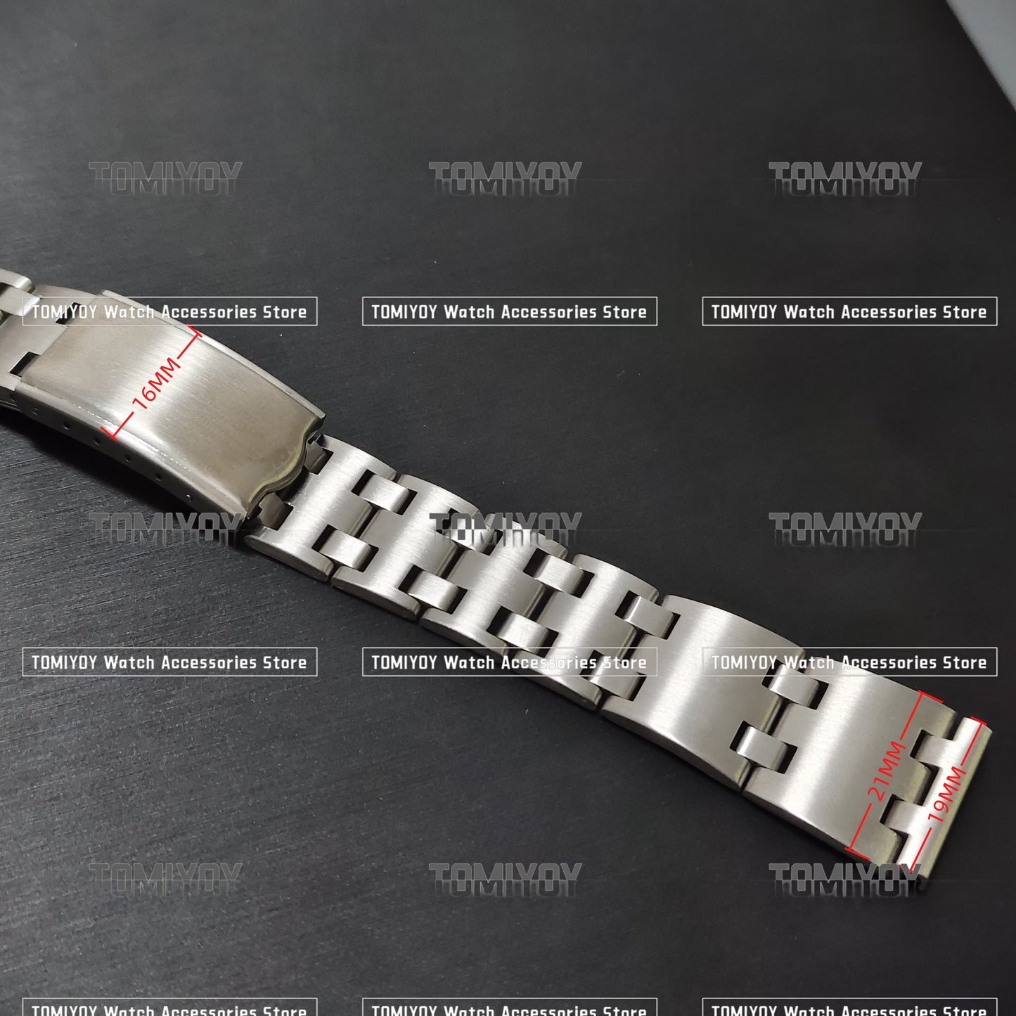 19MM Vintage All Brush Flat End Silver Stainless Steel Watch Band Fit For S-K-X6139 6138 Watch