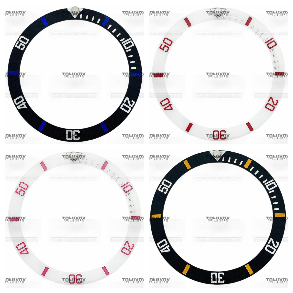 38MM Black White Imitation Carbon Fiber Ceramics Sloped Watch Bezel Insert Fit For R-L-X SUB Mechanical Wristwatch