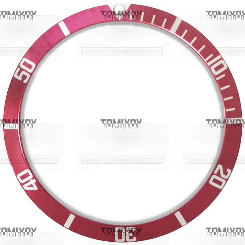 Watch Accessories 36.5*30.8MM Multiple Color Types Retro Aluminum Slope Bezel Insert