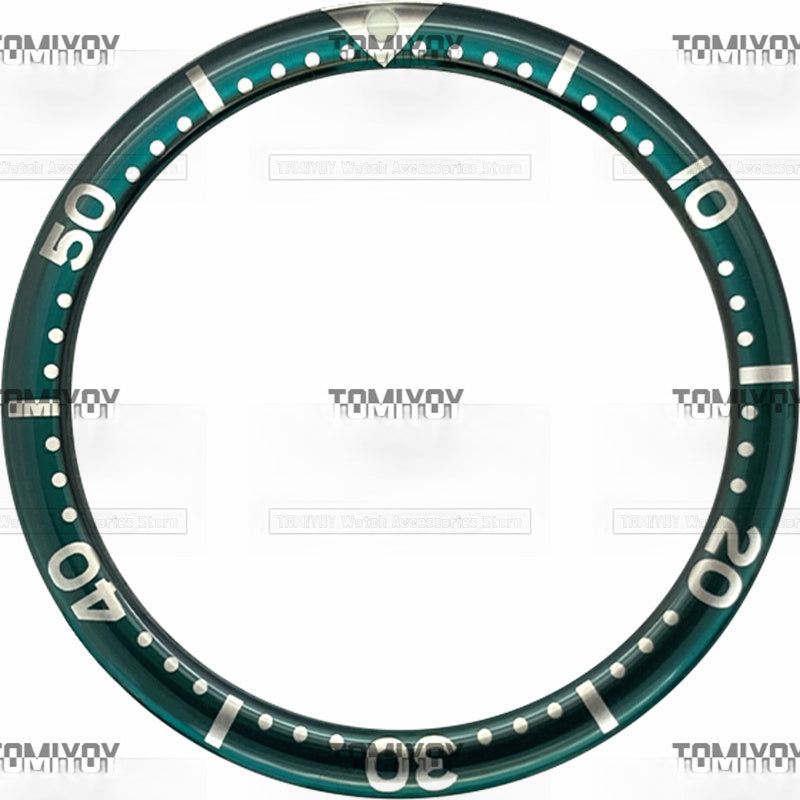 38MM Option A Sliver Blue Black Yellow Resin Flat Watch Bezel Insert Fit For S-K-X Mechanical Wristwatch