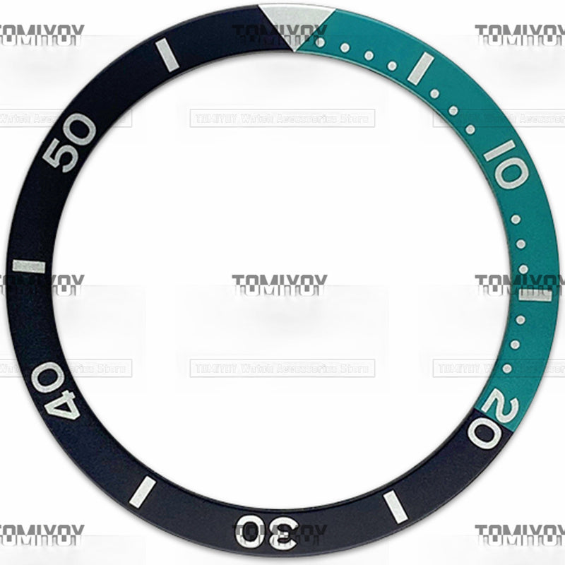 39MM Black Blue Green Red Orange Aluminium Flat Watch Bezel Insert Fit For S-K-X Mechanical Wristwatch