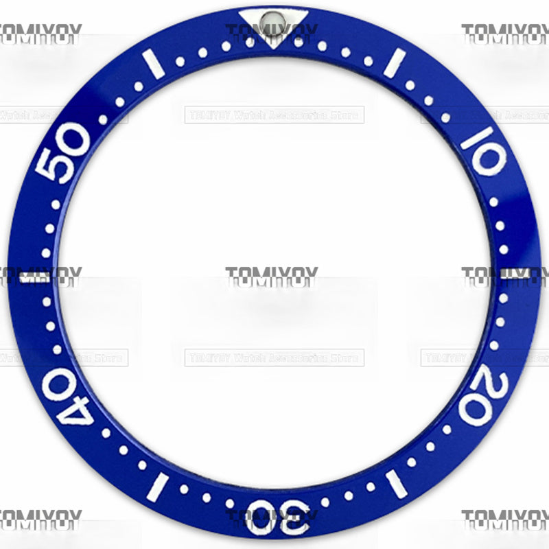 33.7MM Green Black Blue Ceramic Flat Watch Bezel Insert Fit For S-K-X Mechanical Wristwatch