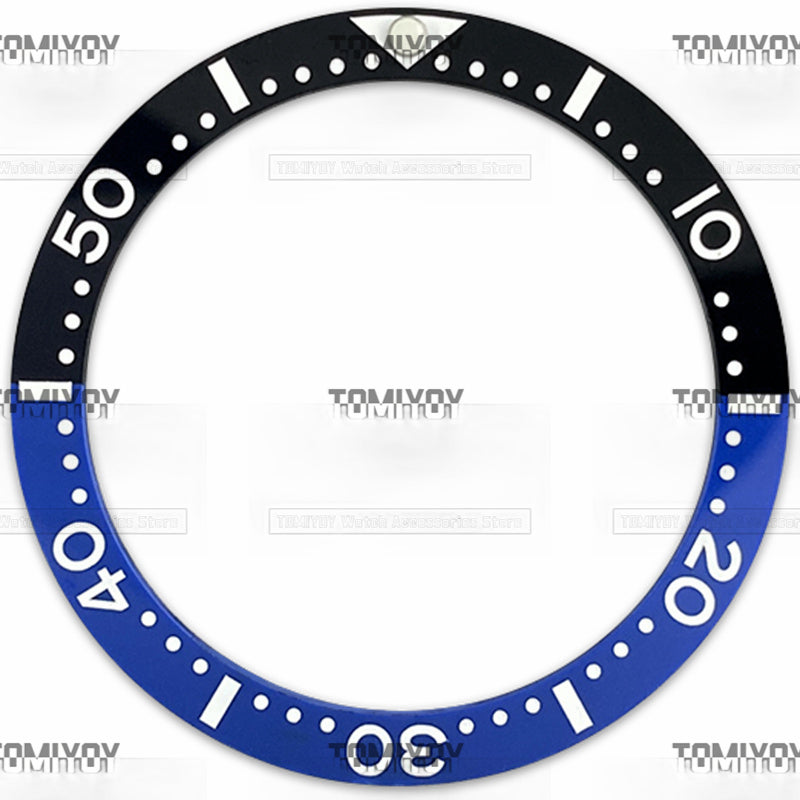 33.7MM Green Black Blue Ceramic Flat Watch Bezel Insert Fit For S-K-X Mechanical Wristwatch