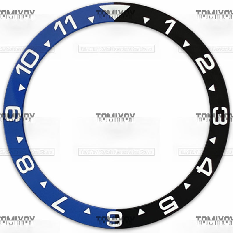 38MM Green Blue Red Black 12H Ceramics flat Bezel Insert Fit For S-K-X Mechanical Wristwatch