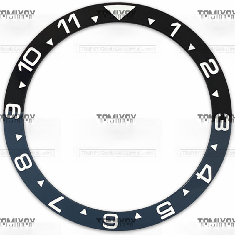 38MM Green Blue Red Black 12H Ceramics flat Bezel Insert Fit For S-K-X Mechanical Wristwatch