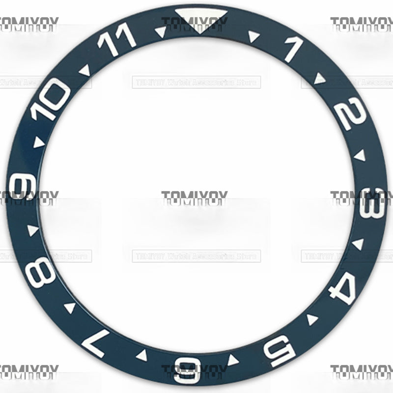 38MM Green Blue Red Black 12H Ceramics flat Bezel Insert Fit For S-K-X Mechanical Wristwatch