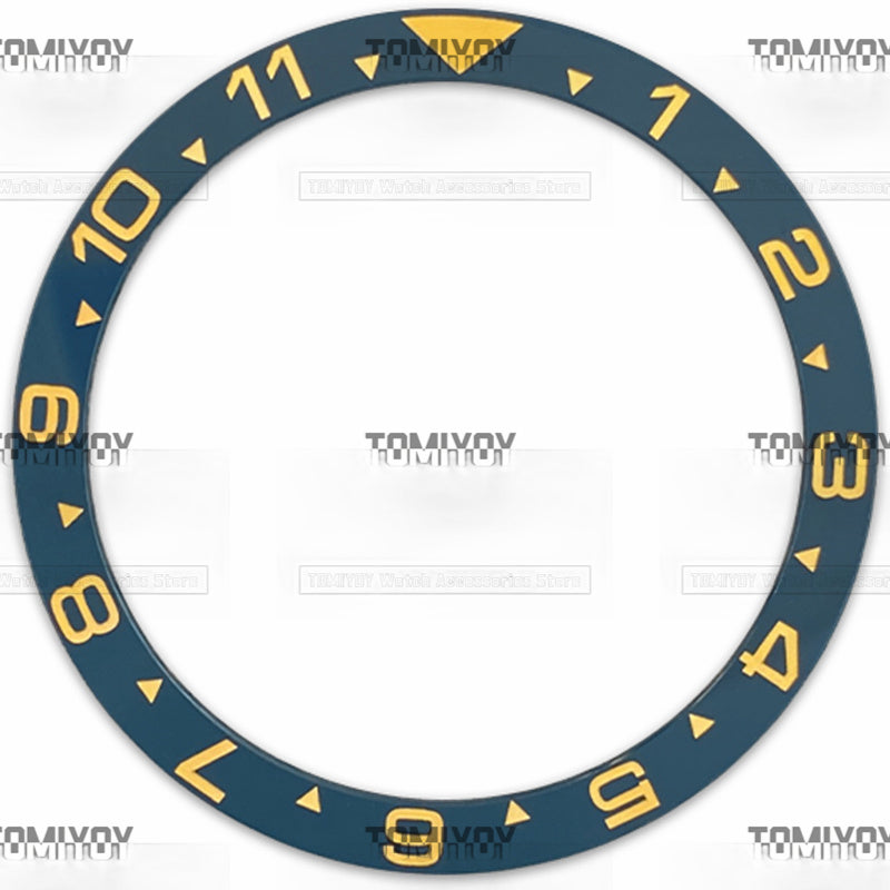 38MM Green Blue Red Black 12H Ceramics flat Bezel Insert Fit For S-K-X Mechanical Wristwatch