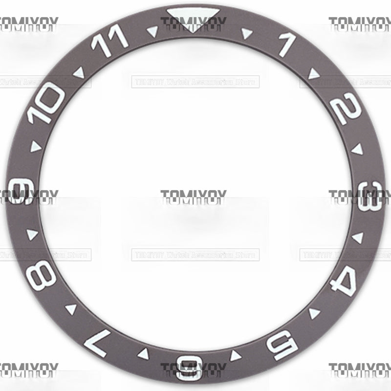 38MM Green Blue Red Black 12H Ceramics flat Bezel Insert Fit For S-K-X Mechanical Wristwatch