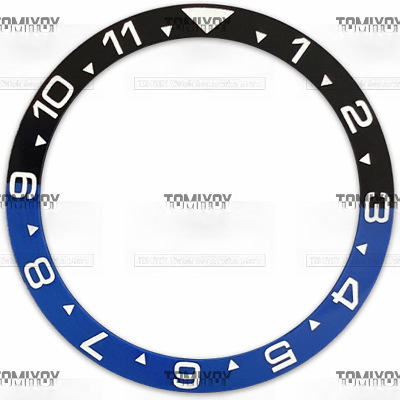 38MM Green Blue Red Black 12H Ceramics flat Bezel Insert Fit For S-K-X Mechanical Wristwatch
