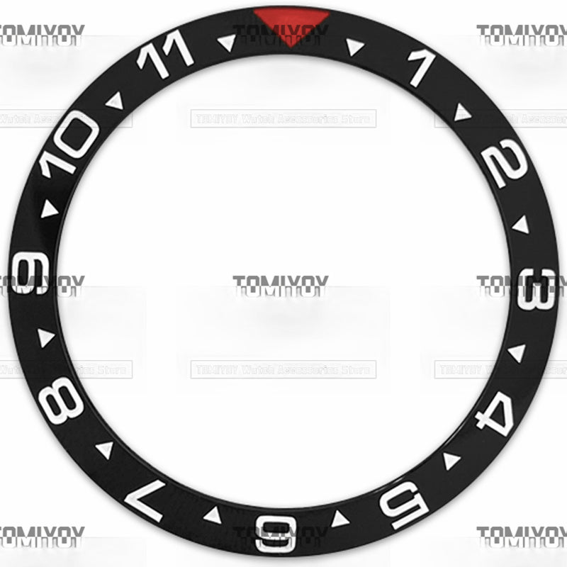 38MM Green Blue Red Black 12H Ceramics flat Bezel Insert Fit For S-K-X Mechanical Wristwatch