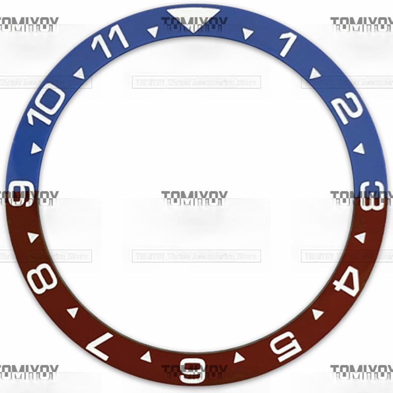 38MM Green Blue Red Black 12H Ceramics flat Bezel Insert Fit For S-K-X Mechanical Wristwatch