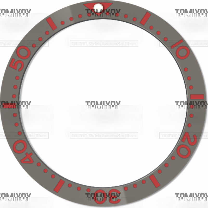 38MM Green Purple Blue Ceramics Flat Watch Bezel Insert Fit For S-K-X Mechanical Wristwatch