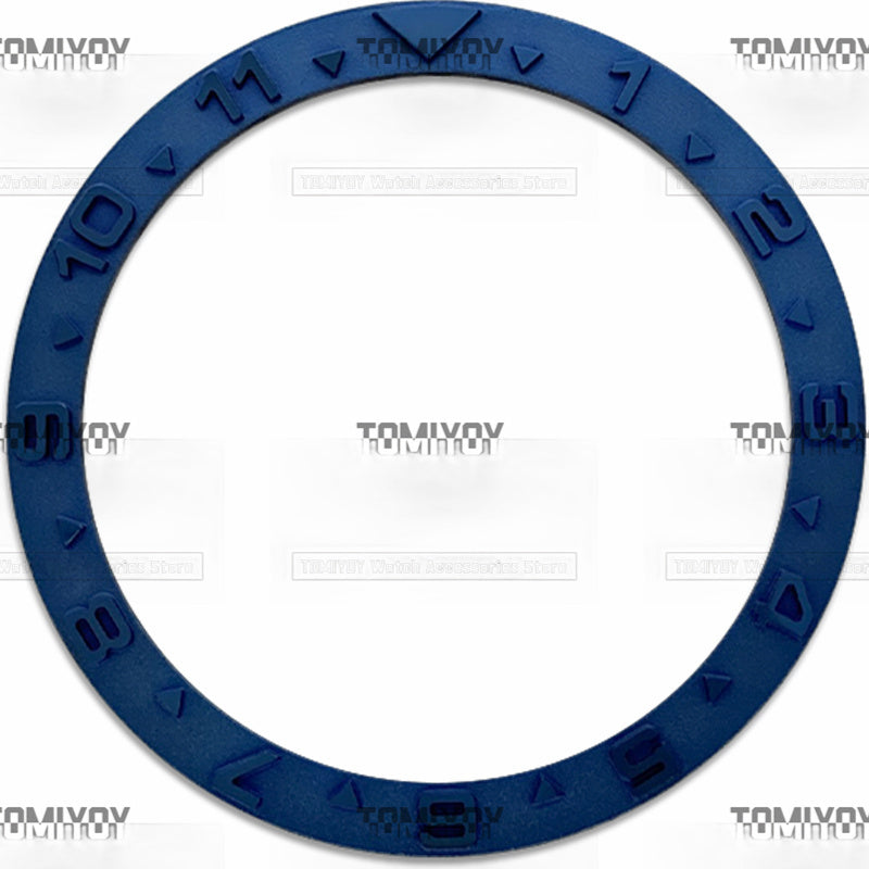 38MM Gold Blue Sliver Brown 12Hours Convex Stainless Steel Flat Watch Bezel Insert Fit For S-K-X Mechanical Wristwatch