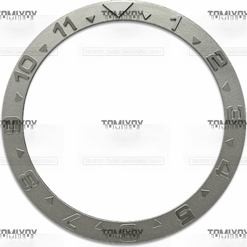 38MM Gold Blue Sliver Brown 12Hours Convex Stainless Steel Flat Watch Bezel Insert Fit For S-K-X Mechanical Wristwatch
