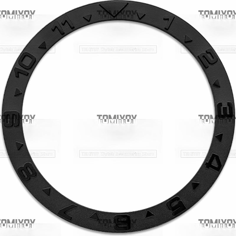 38MM Gold Blue Sliver Brown 12Hours Convex Stainless Steel Flat Watch Bezel Insert Fit For S-K-X Mechanical Wristwatch