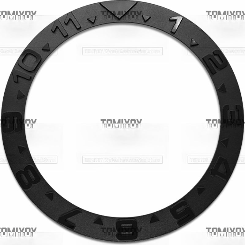38MM Gold Rose Gold Sliver Black Convex Metal Stainless Steel Sloped Watch Bezel Insert Fit For S-K-X Mechanical Wristwatch
