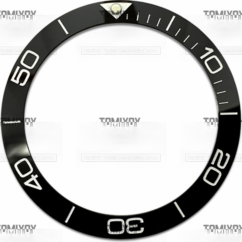 38.7*30.5MM Black Silver Blue Green Ceramic Sloped Bezel Insert Fit For S-K-X Mechanical Wristwatch