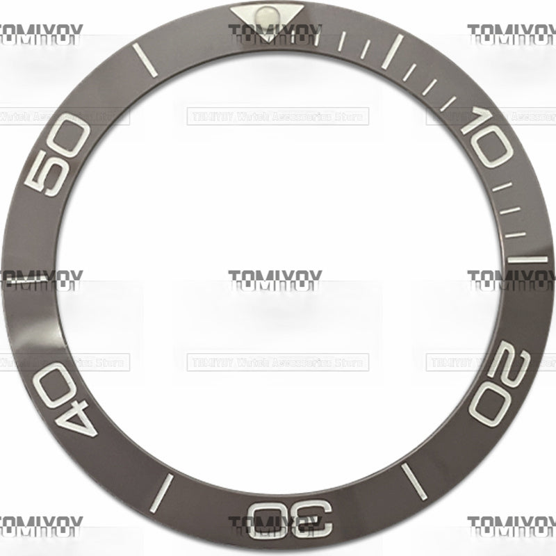 38.7*30.5MM Black Silver Blue Green Ceramic Sloped Bezel Insert Fit For S-K-X Mechanical Wristwatch