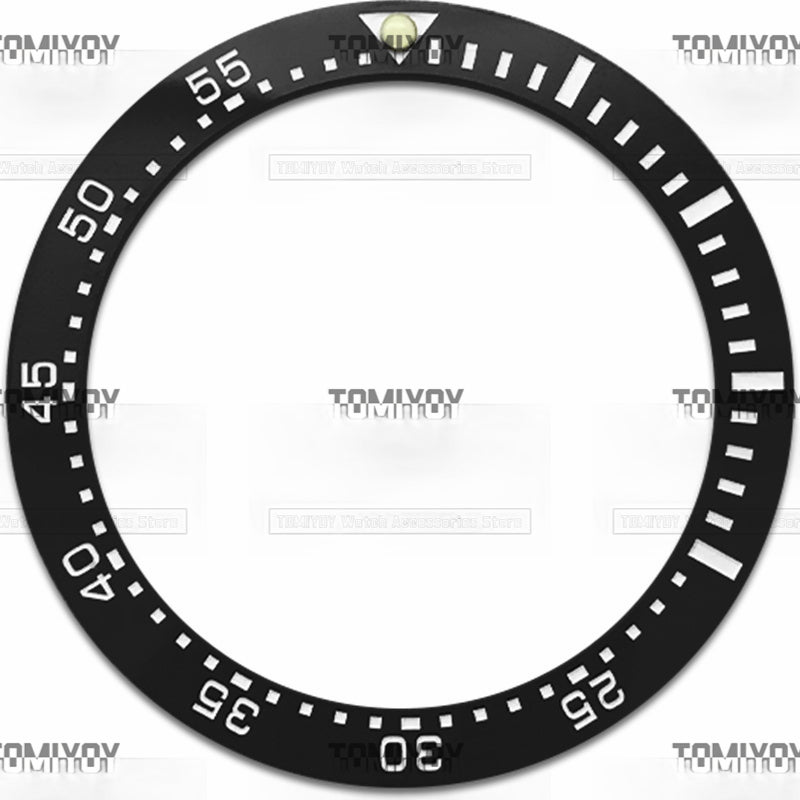 38MM Black Orange White Ceramics Flat Watch Bezel Insert Fit For S-K-X007 Mechanical Wristwatch
