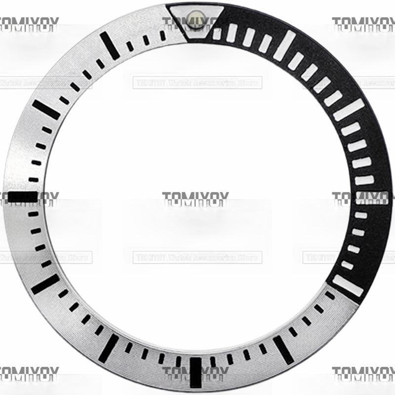 37.2MM Black Red Silver Blue Green Grey Aluminum Watch Bezel Insert Fit For S-K-X007 Mechanical Wristwatch