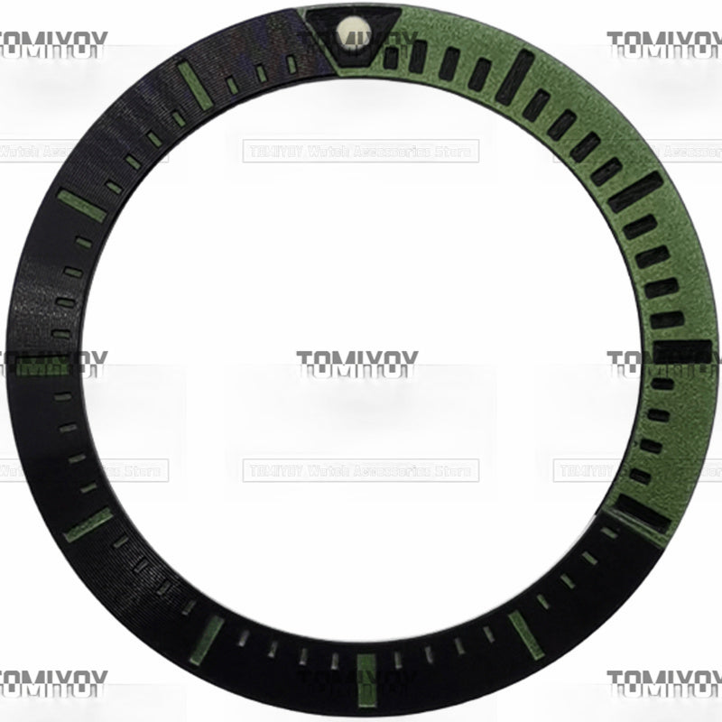 37.2MM Black Red Silver Blue Green Grey Aluminum Watch Bezel Insert Fit For S-K-X007 Mechanical Wristwatch