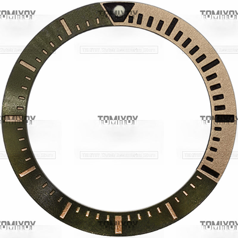 37.2MM Black Red Silver Blue Green Grey Aluminum Watch Bezel Insert Fit For S-K-X007 Mechanical Wristwatch