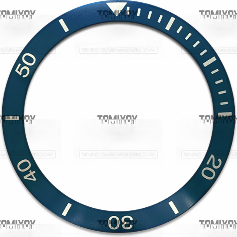 38MM Blue Black Green Aluminium Sloped Watch Bezel Insert Fit For S-K-X007 Mechanical Wristwatch