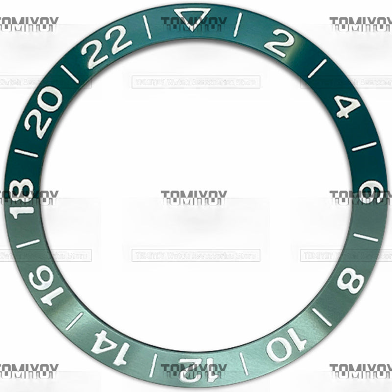 38MM Green Yellow Black Sliver Aluminium Sloped Watch Bezel Insert Fit For S-K-X Mechanical Wristwatch