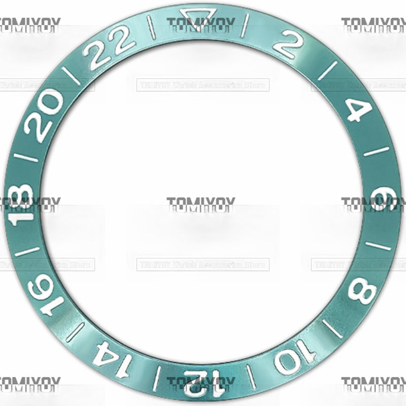 38MM Green Yellow Black Sliver Aluminium Sloped Watch Bezel Insert Fit For S-K-X Mechanical Wristwatch