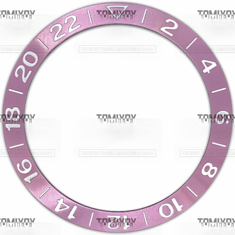 38MM 2-22 Purple Red Orange Blue Brown Aluminium Sloped Watch Bezel Insert Fit For S-K-X Mechanical Wristwatch
