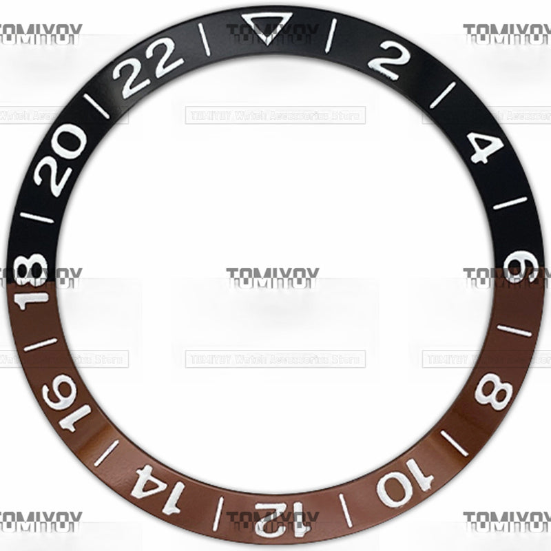 38MM 2-22 Purple Red Orange Blue Brown Aluminium Sloped Watch Bezel Insert Fit For S-K-X Mechanical Wristwatch
