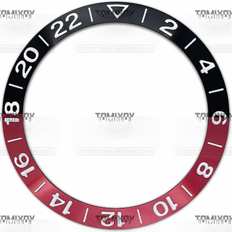 38MM 2-22 Purple Red Orange Blue Brown Aluminium Sloped Watch Bezel Insert Fit For S-K-X Mechanical Wristwatch