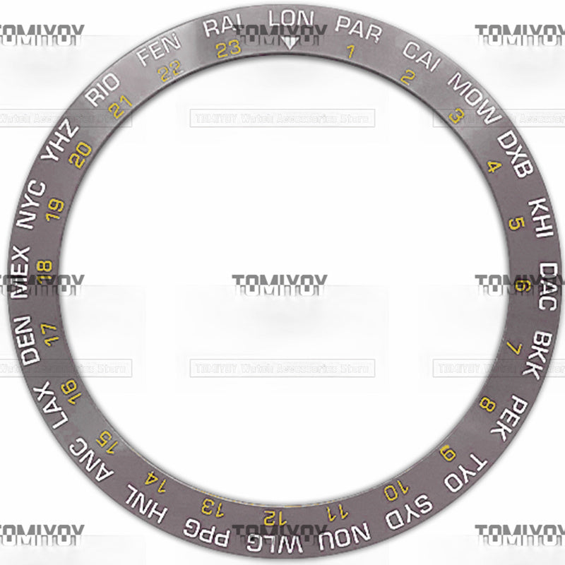 38MM Black Grey Blue Green Brown Ceramic Sloped Watch Bezel Insert Fit For S-K-X Mechanical Wristwatch