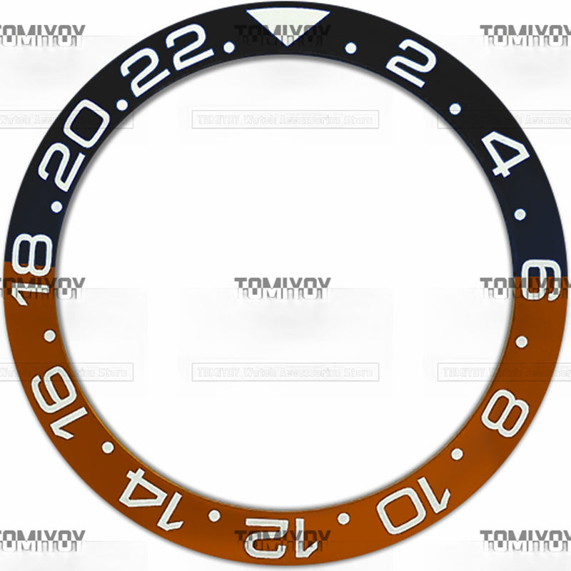 38MM Ceramic Sloped Watch Bezel Insert Fit For R-L-X Mechanical Wristwatch