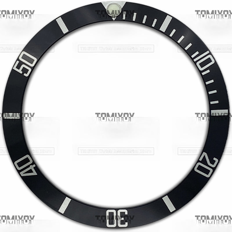 37.6MM Black Blue Green Aluminum Sloped Bezel Insert Fit For Old R-L-X sub Mechanical Wristwatch