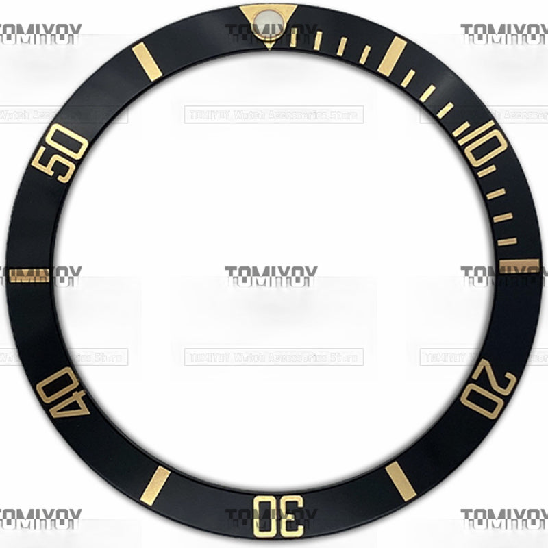 37.6MM Black Blue Green Aluminum Sloped Bezel Insert Fit For Old R-L-X sub Mechanical Wristwatch