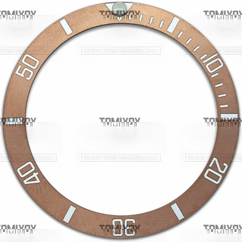38MM Gold Rose Gold Blue Black Frosting Ceramics Sloped Watch Bezel Insert Fit For R-L-X SUB Mechanical watch