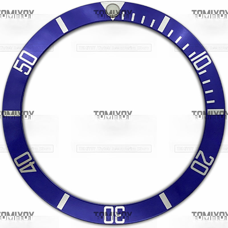 37.6MM Black Blue Green Aluminum Sloped Bezel Insert Fit For Old R-L-X sub Mechanical Wristwatch