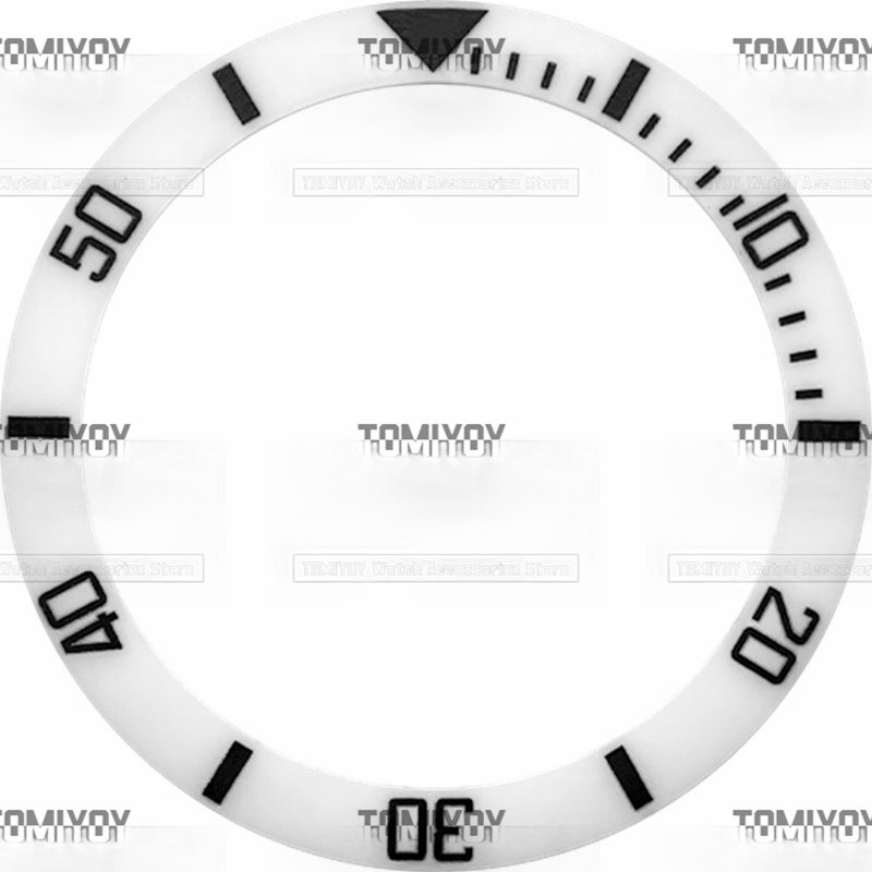 38MM Black White Pink Ceramics Sloped Watch Bezel Insert Fit For R-L-X SUB Mechanical Wristwatch