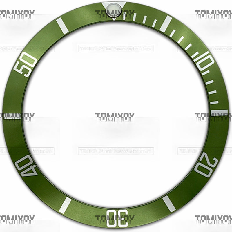 38MM Black Blue Green Aluminum Sloped Watch Bezel Insert Fit For Old R-L-X Sub Mechanical Wristwatch