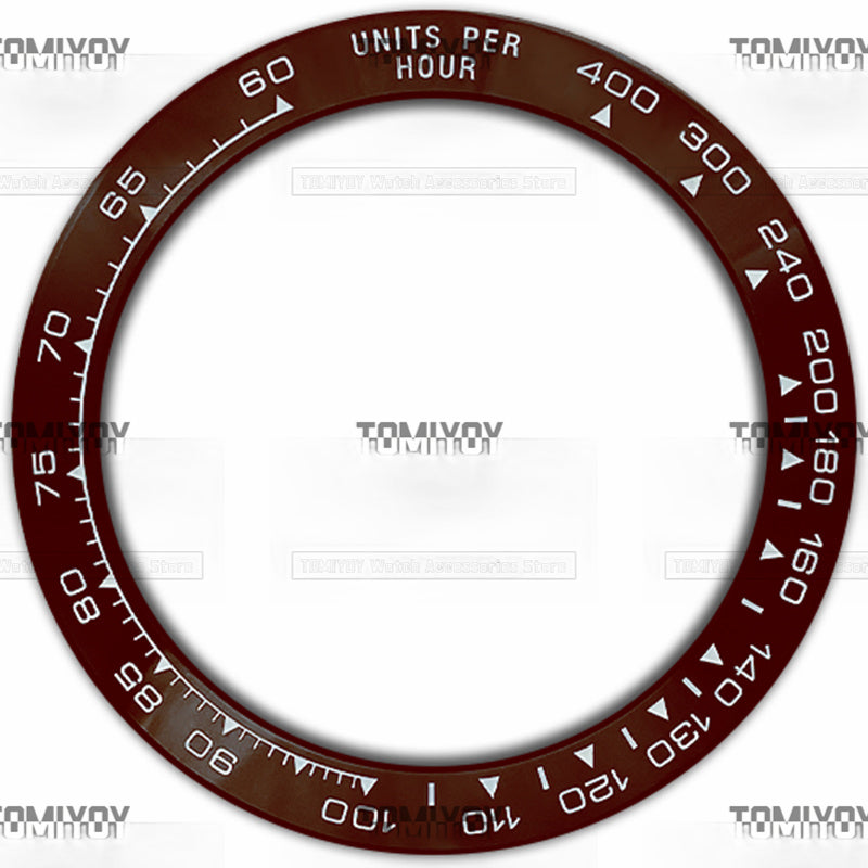 38.5MM Sliver Gold Rose Gold Ceramic Flat Watch Bezel Insert Fit For R-L-X DTN Mechanical Wristwatch
