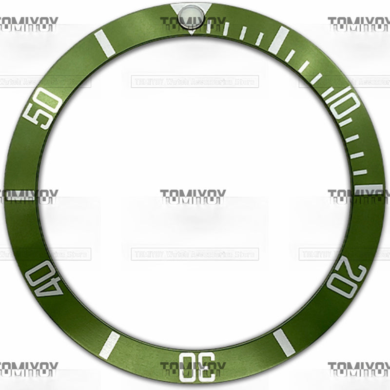 37.6MM Black Blue Green Aluminum Sloped Bezel Insert Fit For Old R-L-X sub Mechanical Wristwatch