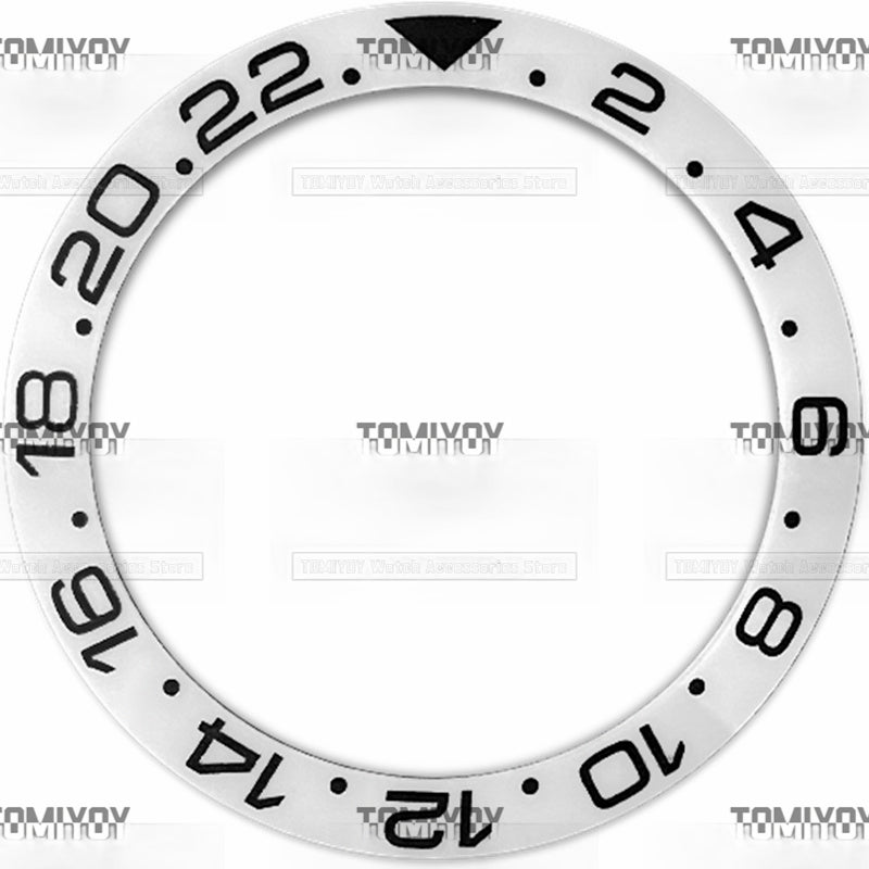 38MM Black Blue Green Ceramics Sloped Watch Bezel Insert Fit For R-L-X GMT Mechanical Wristwatch