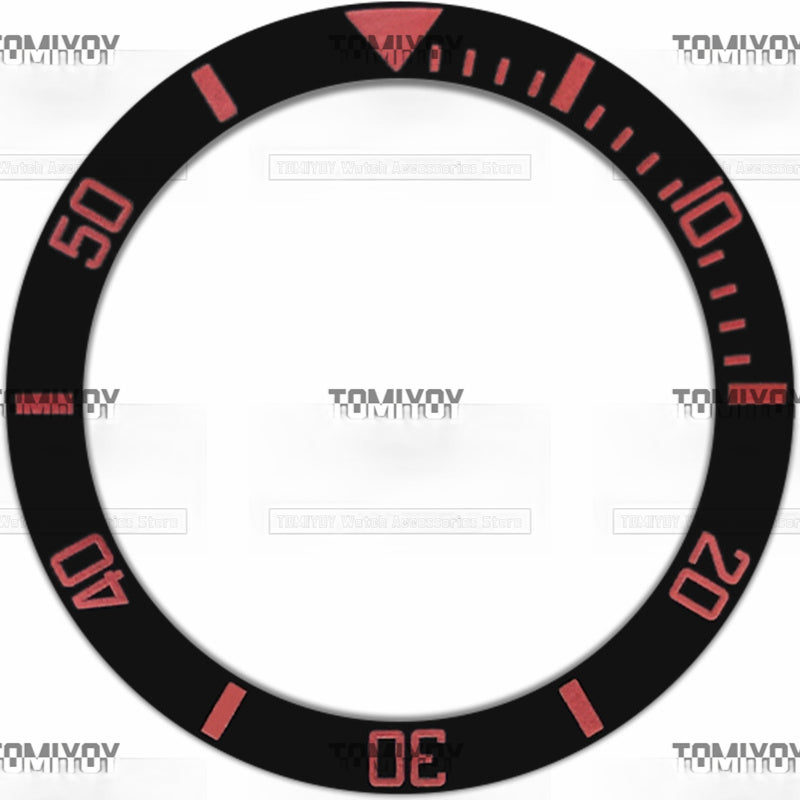 38MM Black White Pink Ceramics Sloped Watch Bezel Insert Fit For R-L-X SUB Mechanical Wristwatch