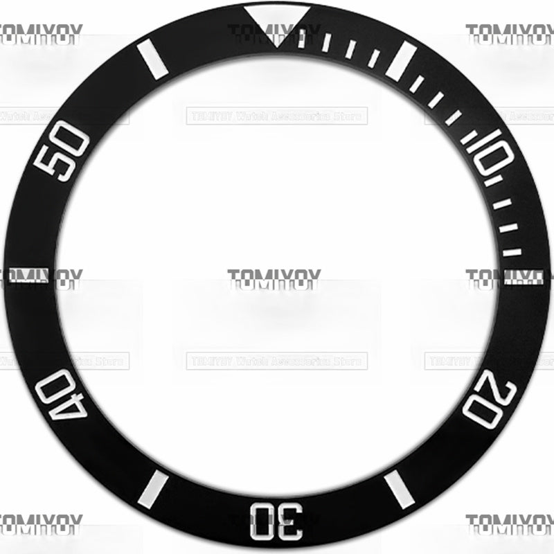 38MM Black White Pink Ceramics Sloped Watch Bezel Insert Fit For R-L-X SUB Mechanical Wristwatch