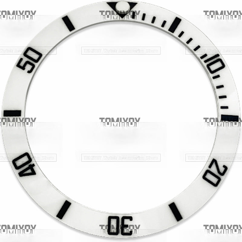 38MM Green Gold Pink Grey Ceramic Sloped Luminous Spot Watch Bezel Insert Fit For R-L-X SUB Mechanical Wristwatch