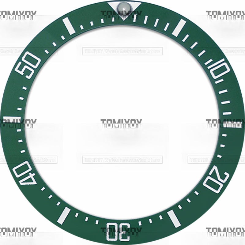 40MM Blue Green Black Ceramic Sloped Watch Bezel Insert Fit For R-L-X SEA Mechanical Wristwatch